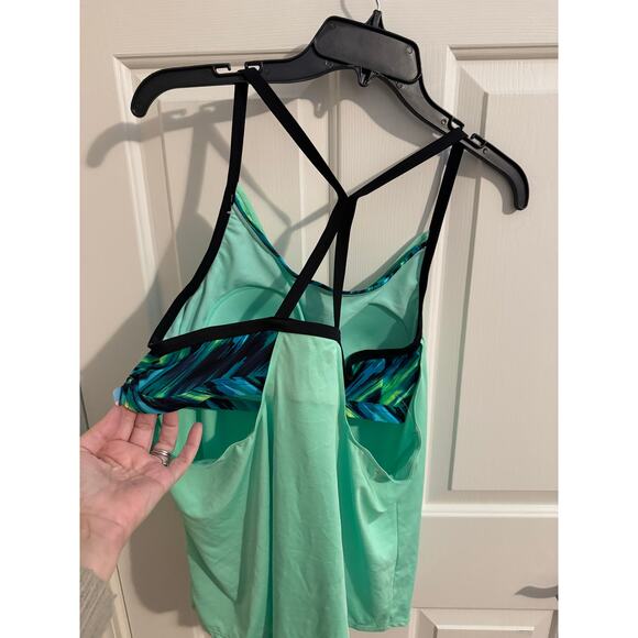 ZeroXposure New 2pc Solid Scuba Tankini Shorts Swim Set Edamame Green Size L - Picture 2 of 11